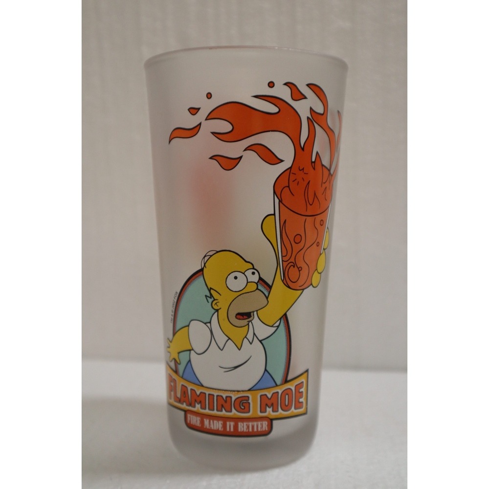 The Simpsons 3-Frosted Glasses‎ 2002 & 2-Shot Glasses 2000